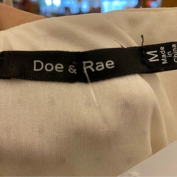 Doe & Rae ladies Med Ivory Polka Dot One Shoulder Dress - Picture 2 of 3